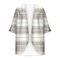thumbnail image 5 of Cárdigan de manga larga para mujer, blusa informal estampada con bolsillo, abrigo tipo cárdigan para mujer, 5 of 5