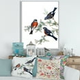 thumbnail image 2 of Designart 'Vintage Countryside Birds On Branch III' Farmhouse Framed Canvas Wall Art Print, 2 of 5
