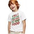 thumbnail image 3 of All I Want for Christmas is Food Unisex Youth T Shirt, 3 of 5