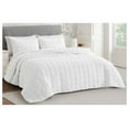 thumbnail image 2 of Tencel Modal Quilt Set Queen White - Lightweight Soft Bedspread, All Season Quilted Bedding, Square Stitch Detail, 2 of 9