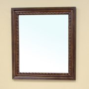 Bellaterra Home Solid wood frame mirror-walnut