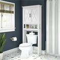 thumbnail image 2 of Pemberly Row Over The Toilet Storage Cabinet in White Ash - Engineered Wood, 2 of 7
