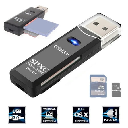USB 3.0 Card Reader  TSV TF Card/SD Memory Reader Adapter Supports SD/Micro SD/SDHC/SDXC/MMC  Mini Camera Flash Reader Compatible with Windows  Mac  Linux price history on PriceWatchPro