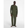 thumbnail image 2 of George Men's Waffle Knit Sleep Tee with Long Sleeves, Sizes XS-3XL, 2 of 5