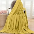 thumbnail image 7 of Xuniizn Soft Blankets, Throw Blanket for Couch, Flannel Sherpa Blanket Fleece Blanket for Adults, Cozy, Plush, Thicken, Reversible, Machine Washable, Yellow, 7 of 7