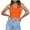 Orange, variant on Fengqque Ladies Color Striped Sleeveless Sexy Halter Slim Knit