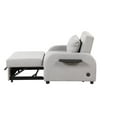 thumbnail image 6 of Pull Out Sofa Sleeper with Adjustable Backrest, 3 in 1 Multifunctional Sofa Bed with 2 Wing Table Side Pocket and USB Charge, Linen Fabric, for Living Room, Recreation Room, Grey, 6 of 9
