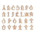 thumbnail image 2 of 26 Unids / Paquete a-Z Letras Crystal Charms Metal Alphabet Start Beads para Bolsas de Coche Decoraciones DIY Craft Supplies Accesoryis Oro Yinane Encantos del alfabeto, 2 of 8