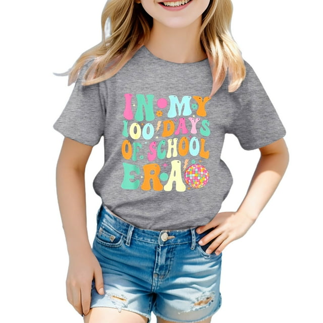 TZEWGL T-Shirts à Manches Courtes avec Imprimés Graphiques Col Rond pour Nouveau-Nés Taille 1-2T
