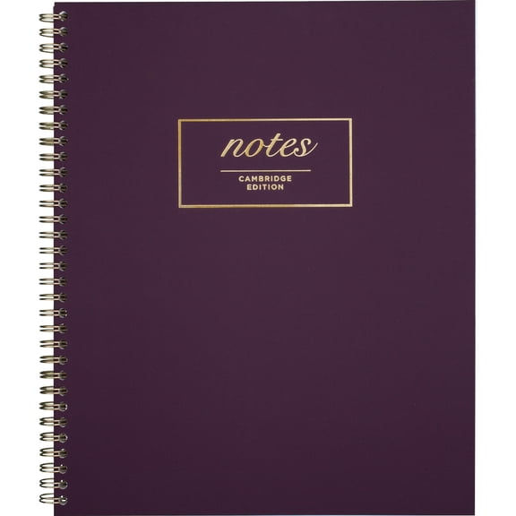 Cambridge WorkStyle Fashion Notebook, 80 Sheets, 9" x 11", Purple