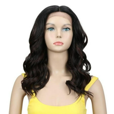 Synthetic Hair Wig (Noble Long Wavy Synthetic Hair Lace Part Wig 20 Inch Wigs New Colors Red Mixed Cosplay Wig Synthetic Lace)