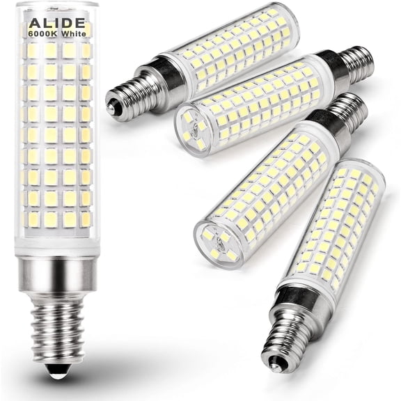 SQHQ E12 10W 6000K LED Candelabra Bulbs 100w Equivalent 1200lm 0.73 * 3.15inch, Non-dimmable, 5Pack