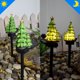 thumbnail image 5 of Luces solares para árboles de Navidad | Decoración exterior de jardín de resina | Lámpara de césped impermeable para ambiente de patio | Verde | Energía solar | Instalación fácil | 16,9 pulgadas, 5 of 6