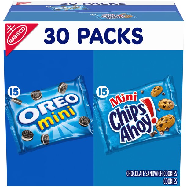 Nabisco Crowd Favorites Cookie Variety Pack, Mini CHIPS AHOY! & OREO Mini, 30 Snack Packs