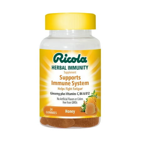 Ricola Herbal Immunity Supplement Honey Gummies, 24 Count
