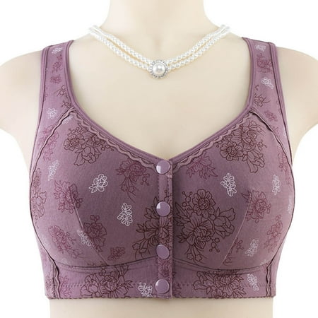 Elvqul Womens Purple Bras Nylon Seamless Support Underwear Comfy Bras