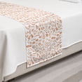 thumbnail image 2 of Food Art Bed Runner, Organic Vegetables Broccoli Cucumber Carrot Food Vegan Cheese Fish Menu, Decorative Accent Bedding Scarf for Hotels Homes and Guestrooms, Twin, Burnt Orange White, by Ambesonne, 2 of 2