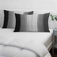 thumbnail image 4 of Black Gray Ombre Pillow Covers 12"x20", Vintage Country Wooden Soft Brushed Microfiber Breathable Throw Pillow Covers, Decorative Pillowcase with Zipper for Couch Sofa Bedroom Living Room, 4 of 9