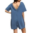 thumbnail image 6 of Fantaslook Rompers for Women Casual Summer Jumpsuits Short Sleeve Loose Overalls Shorts Rompers with Pockets Outfits, 6 of 10