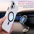 thumbnail image 3 of KAIYANG Funda magnética para iPhone 16 compatible con MagSafe de 1,0 mm, carcasa trasera ultrafina de PC, color verde, morado y multicolor, 3 of 5