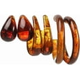 thumbnail image 3 of 3Pairs Lightweight Minimalist Vintage Polished Teardrop Waterdrop C Shape Circle Round Cuff Acrylic Resin Hoop Earrings Colorful Thick Chunky Wide Thin Acetic Acid Earrinsg Set for Women, 3 of 7