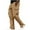 Khaki, variant on Simua Men's Stretch Work Pants with Elastic Drawstring and Zipper Details - Comfort Fit Multi-Pocket Trousers for Active Wear (S-XXXL)