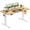 Yellow, variant on Electric Stand up Desk, 55'' Wide Desktop with Adjustable Height, Standing Computer Desk for Home Ofiice, White