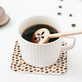 thumbnail image 4 of Kdxio Cute Coffee Bean Print Funny Coasters,4 Pcs Leather Coasters,Housewarming Gifts,Protect Furniture from Water Marks Scratch and Damage, 4 of 6