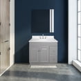 thumbnail image 7 of Wyndham 37" Solid Wood Vanity in Gray with Widespread White Top Fully Assembled, 7 of 7
