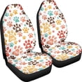 thumbnail image 3 of XYZCANDO Easy to Install Car Seat Covers SUV Truck Vehicle, Washable Non-Slip Auto Seat Covers 2pcs Polyester Fabric Paw Prints, 3 of 10