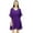 Purple, variant on Bimba Women's V Neck Tassel Kaftan Short Rayon Caftan Designer Beachwear Coverup Dress