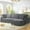Dark Gray, variant on MUZZ L Shaped Sectional Sofa, Convertible 107" Oversize Modular Sectional Sofa, 3 Seater Sectional Couch with Pillows and Chaise Lounge for Living Room/Apartment, Light Gray, Left