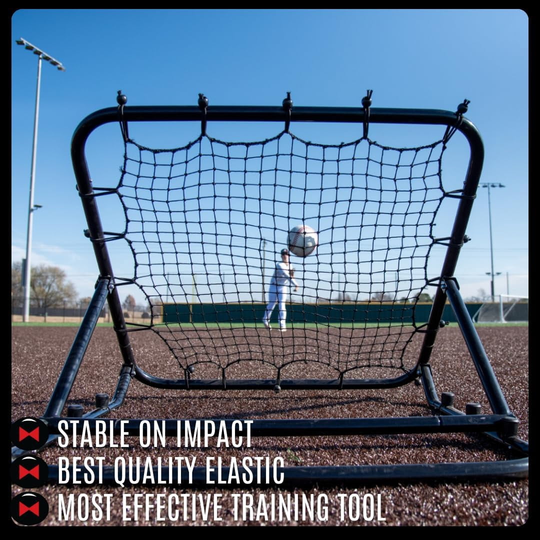 Web Flex Rebounder Net for Baseball & Softball – Pitching, Batting & Fielding Trainer