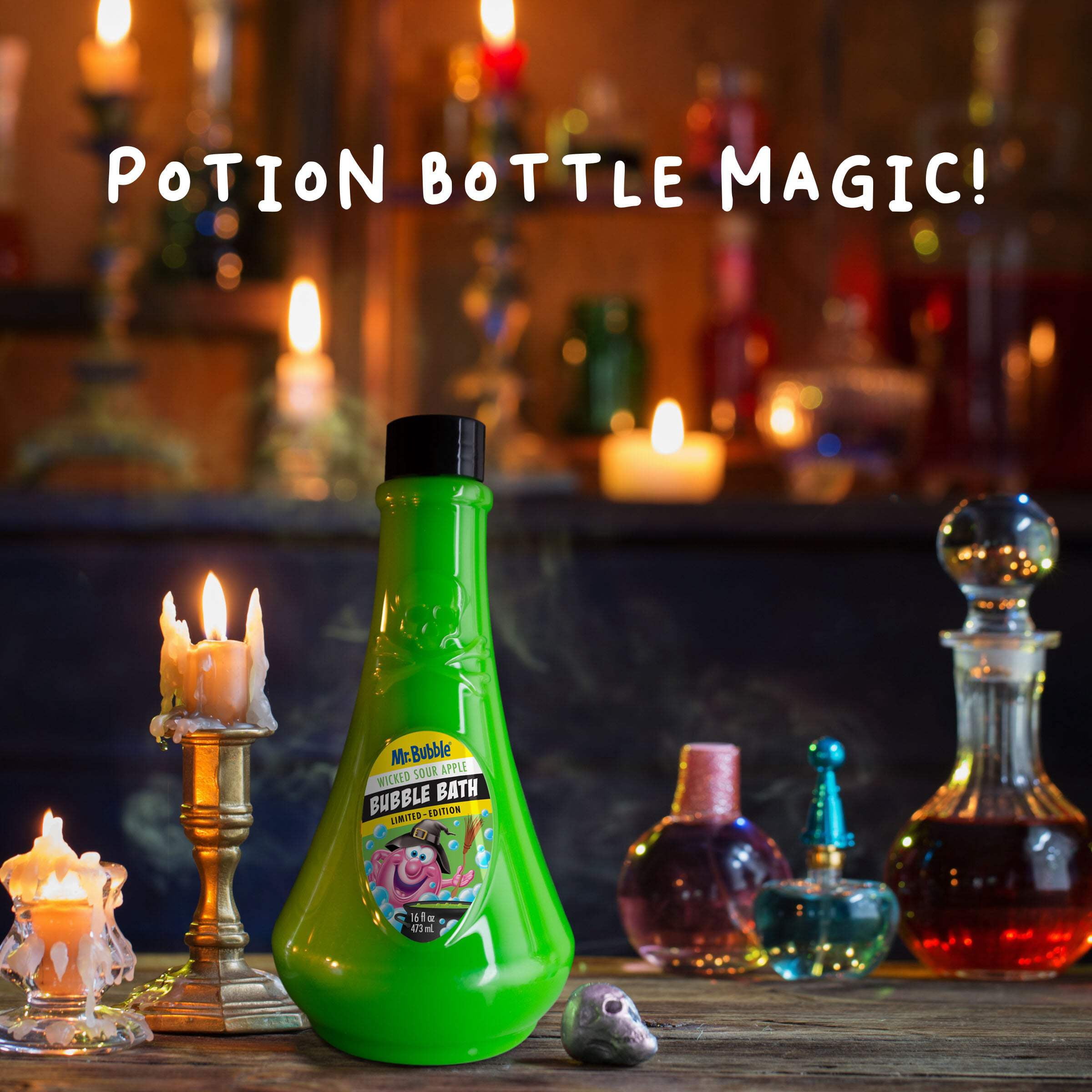 Mr. Bubble Limited Edition Witch's Brew Bubble Bath, Wicked Apple Scent, 16 oz