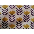 thumbnail image 4 of oneOone Cotton Cambric Purple Fabric Leaves & Floral Block Sewing Material Print Fabric By The Yard 56 Inch Wide, 4 of 4