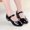 Black, variant on FSYBOA Girls Dress Shoes Size 12(Little Kids), Hook and Loop Strap Closed Toe Low Heel 2026 Kids Princess Shoes Black