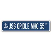 UPC 053722042537 product image for USS ORIOLE MHC 55 Street Sign us navy ship veteran sailor gift | upcitemdb.com