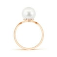 thumbnail image 2 of ANGARA Freshwater Cultured Pearl Chevron Ring with Diamond in 14K Rose Gold for Women | June Birthstone, Birthday, Anniversary, Jewelry Gift for Women | Pearl Ring, 2 of 7