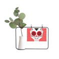 thumbnail image 1 of En México la cultura nacional de ilustración con calavera de ojos rojos Marco De Metal Florero De Cerámica Decoración, 1 of 4
