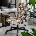 thumbnail image 2 of Renewold Cat Grey Yellow Office Chair Cover Executive Computer Chair Cover Stain Resistant High Back Chair Protector for Universal Rotating Chair (NOT Chair), S, 2 of 7