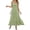Light Green, variant on Women's Tie Shoulder Smocked Tiered Maxi Dress Sleeveless Elegant Solid Party Gown for Formal Occasions 100% Polyester