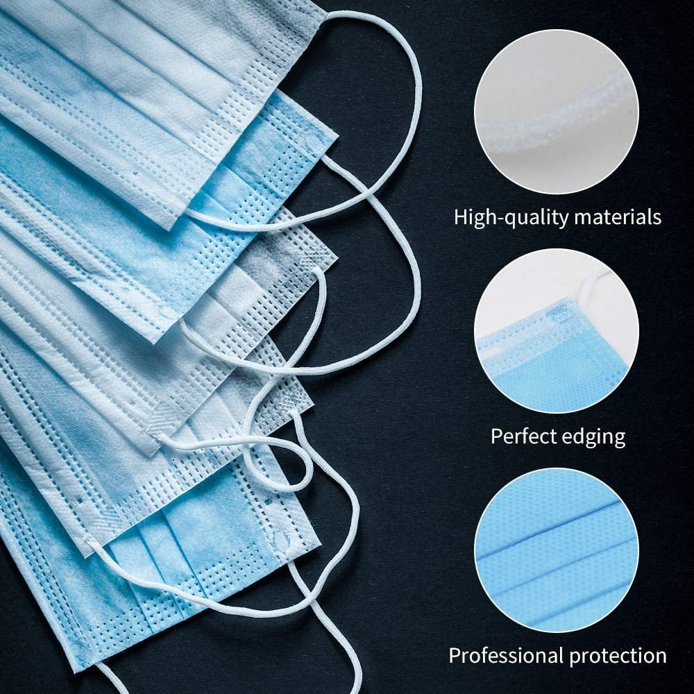 Disposable Face Mask [50-PCS] - 3 LAYERS including Oman | Ubuy