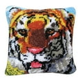 thumbnail image 1 of veasfak DIY Pillows Case Latch Hook Kits Tiger Pattern Material Package DIY Crafts, 1 of 2