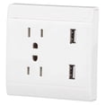 thumbnail image 4 of Toma de pared USB dual 10A US 110/220V Toma de carga eléctrica para la escuela de oficina en casa, 4 of 10