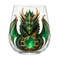 thumbnail image 2 of Gothic Stemless Wine Glass Crystal Ball Design,Clear Glass Cup for Drinks Home Bar Party Decor,Unique Holiday Gift for Gothic Lovers,Green, 2 of 5