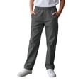 thumbnail image 2 of Boys Uniform Pants Elastic Waist Straight Slim Fit Grey Uniform Pants Boys' Pants 10-11 Years, 2 of 8