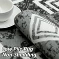 thumbnail image 2 of Garvee 4' x 6' Area Rug Contemporary Geometric Washable Rugs for Living Room Bedroom Non-Slip Non-Shedding Indoor Floor Carpet, Black Gray, 2 of 6