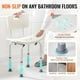 thumbnail image 5 of Shower Chair, Shower Seat with Back, Adjustable Height Shower Stool, Shower Chair for Inside Shower Bathtub, Non-slip Bathroom Bench Bath Chair for Elderly Disabled Handicap, 350 lbs Capacity, 5 of 8