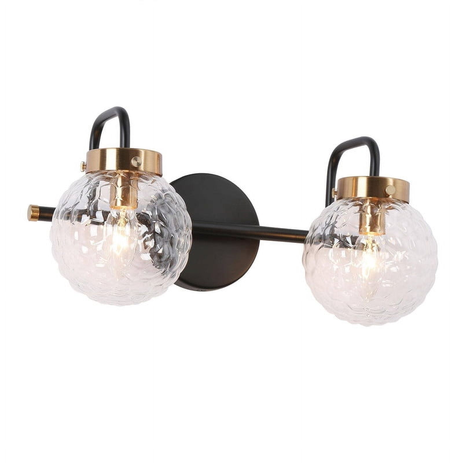 LNC Astrid 15-in 2-Light Matte Gold LED Modern/Contemporary Vanity Light