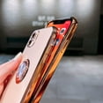 thumbnail image 5 of Case for iPhone 11 Ring Holder Case with Diamond Shiny Plating Rose Gold Edge Built-in 360 Rotation Magnetic Kickstand for Women Girls Slim Soft TPU Protective Cover Case 6.1 Inch, Pink, 5 of 7